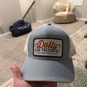 Dolly For President Blue and White Trucker Hat